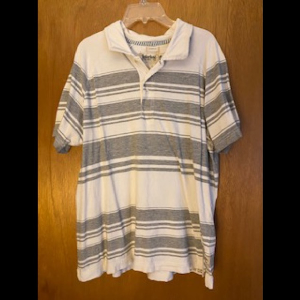 ⭐️Timberland Striped Polo Shirt Boys Size Large⭐️